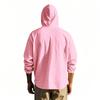 Gant Embroidery Men's Solid Color Casual Long Sleeved Shirt Hooded Drawstring Cotton and Linen Cardigan Trendy Versatile Loose Beach T-shirt