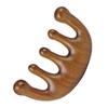 Head Meridian Massage Comb Gua Sha 5 Wide Tooth Comb Acupuncture Sandalwood Comb Scraping Scalp Massager