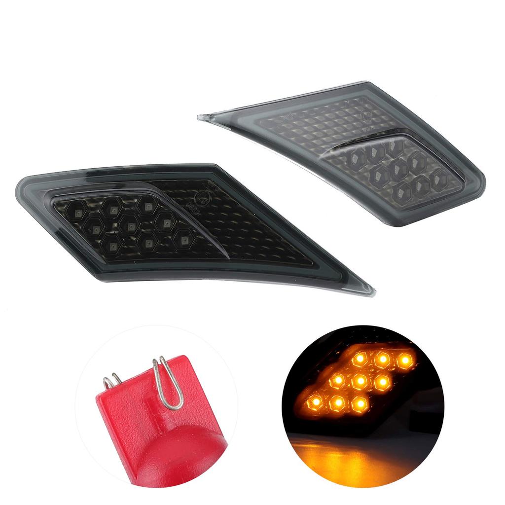 Akozon LED Side Marker Turn Signal Leaf Light Lenses for FR-S/Subaru / GT86 2013-2020