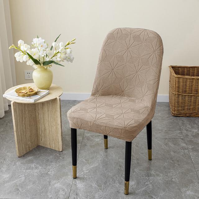Tykke jacquard stoltrekk Buet strekkstol Setetrekk for bryllup Spisestue Kontorstoltrekk Bankett Housse 1 stk