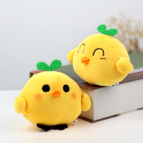 Yousheng 10cm Chick Plush Pendant Fluffy Lovely Cartoon Doll Plushie Hanging Ornament PP Cotton Stuffed Animal Doll Key Ring Backpack Decoration Kids