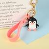 Lovely Penguin Doll Keychain Couple School Bag Pink Sweet Girl Heart Pendant Car Decoration Keychain