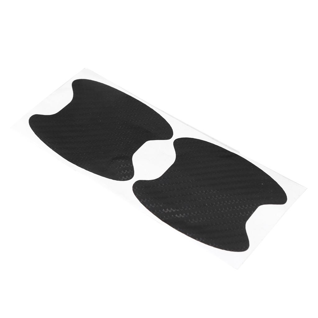 4pcs Door Handle Bowl Cover Trim Carbon or Anti Scratch Stickers for Car Truck (Black )