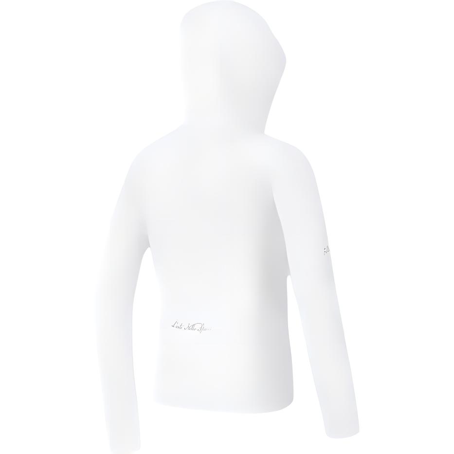 Fila Fleece s kapucňou Jednofarebná Malé logo Dizajn na zips Raglánové Dlhý rukáv Bunda Dámske bundy Biela A11W425505FWT