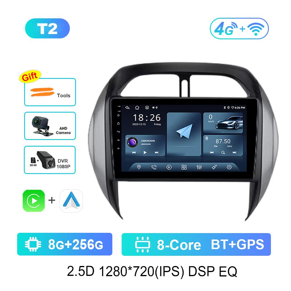 Android OS Car Radio Multimedia Player 9'' for TOYOTA RAV4 2003 - 2005 DSP Stereo 4G WiFi BT Navi GPS QLED Screen Cooling Fan