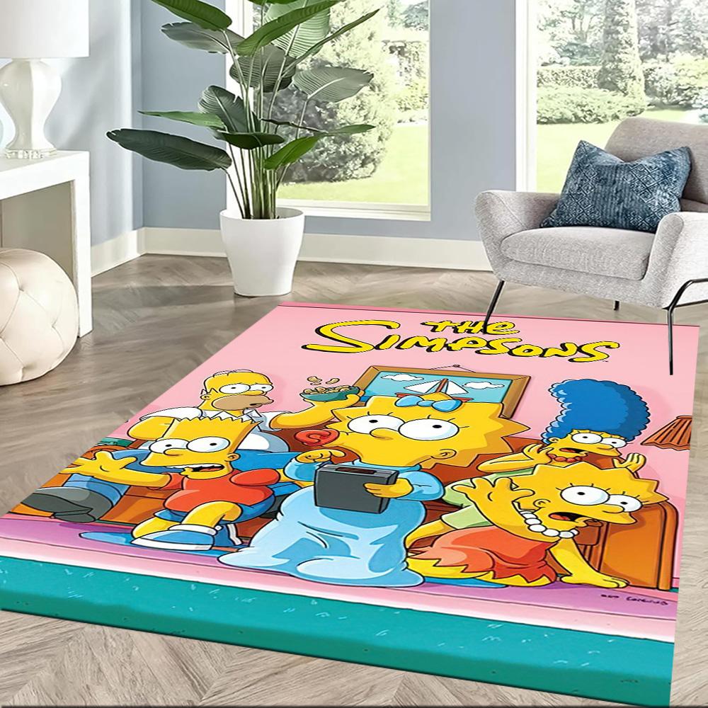 Simpsons Family Gathering Square rugs are a great choice for living rooms, bedrooms, home décor, and as gifts.