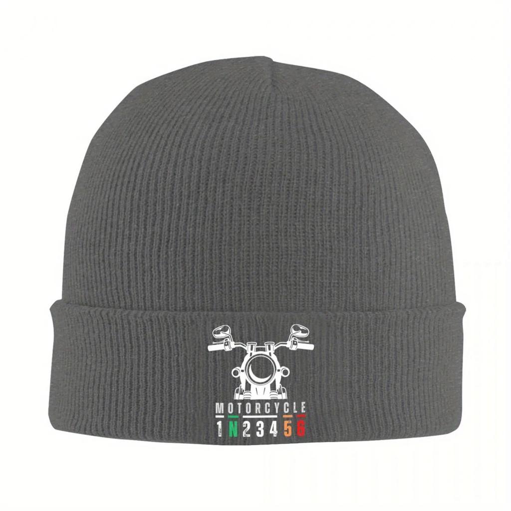 New N Motorcycle Hat Autumn Winter Beanie Ski Gear Motorcyclist Caps Unisex Acrylic Skullcap