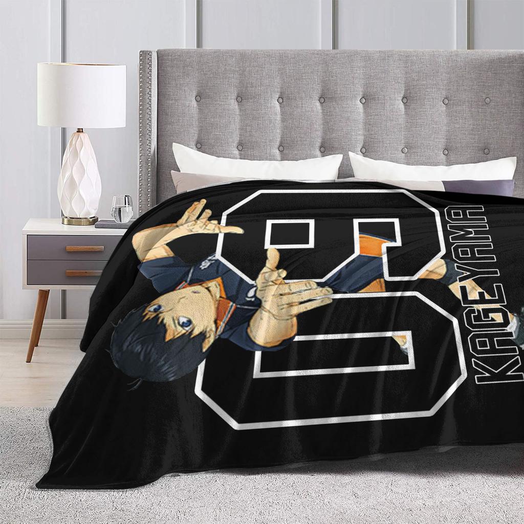 Haikyuu Kageyama 09 Wool Blanket Awesome Throw Blankets for Sofa Bedding Lounge 150*125cm Bedspreads,