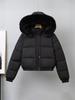 Europe, America and the United States winter new women's fashion short down cotton-padded jacket hooded big fur collar student cotton-padded jacket