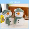 Doll Snowman Plush Hat Scarf Cartoon Bedroom Decoration Christmas Gifts Ornament