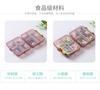 Portable Transparent Plastic Double Layer Seven Compartment Pill Organizer Box for Travel Home Storage Medication Supplements