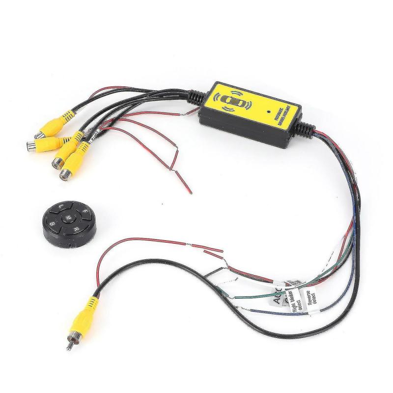 Панорамный видеокоммутатор 360 градусов 4 в 1 выходе, преобразователь видео заднего вида с пультом дистанционного управления