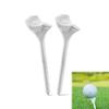 Golf Tees 10 Degree Angled Driver Tees with Alignment Arrows 83mm White Gray ABS Plastic 20 Pack for Driving Range Practice