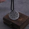 Železná Viking Runová Přívěsek Náhrdelník s Řetízkem z Nerezové Oceli Helma Úcty Vegvisir Dárek pro Muže