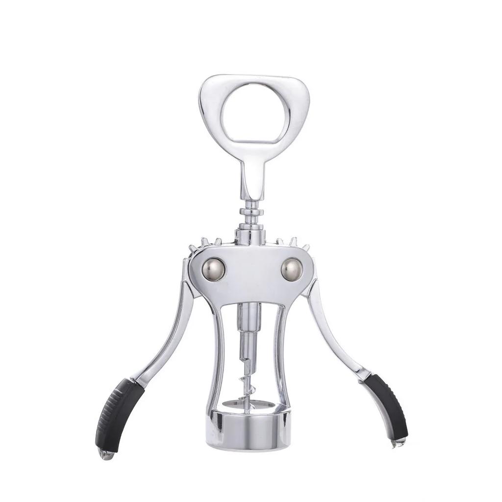 1pc-Wine Opener Stainless Steel Opener Zinc Alloy Premium Wing Corkscrew Wine Bottle Opener with Multifunctional Bottles Opener