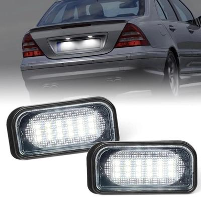 2pcs LED License Number Plate Light For Benz S203 W211 S211 W219 C219 R171 C E Class License Lamp Plate Light