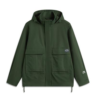 Li Ning Sports Lifestyle Series Effen Kleur Letter Capuchon Rits Veelzijdig Outdoor Fietsen Fitness Klimmen Lange Mouw Windjack AFDUB41-1
