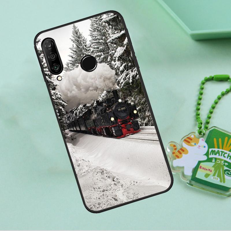 Vintage Steam Train Railway For Huawei Nova 8i 11i 12i 12s 9 10 SE Y90 Y60 Y70 Y72 Y61 Y91 P20 P30 P40 Lite P60 Pro Case