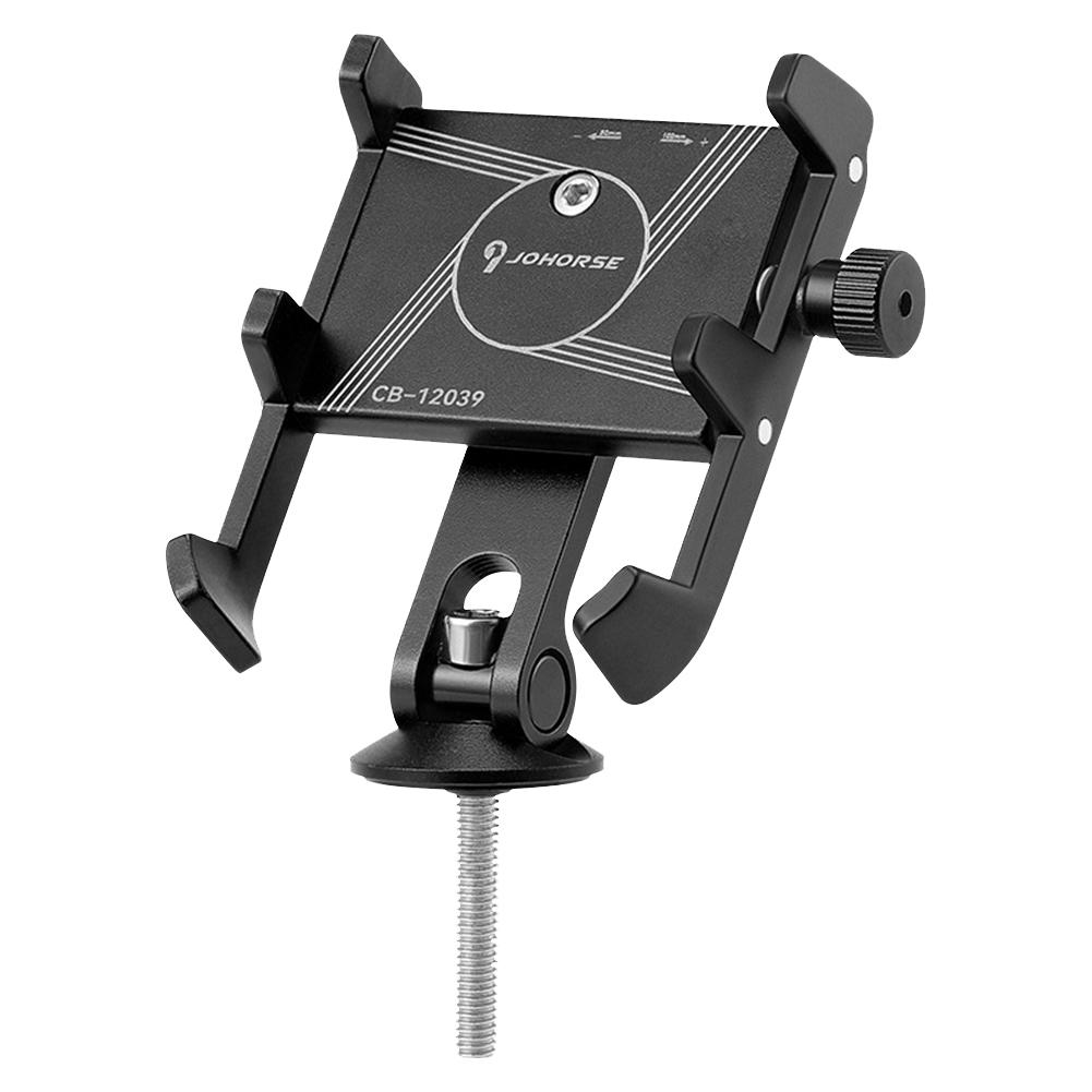 Aluminum Alloy Bicycle Cell Phone Holder Shockproof MTB Phone Stand with 6mm Screw Bike Handlebar Mount for Stem/Handlebar Mount