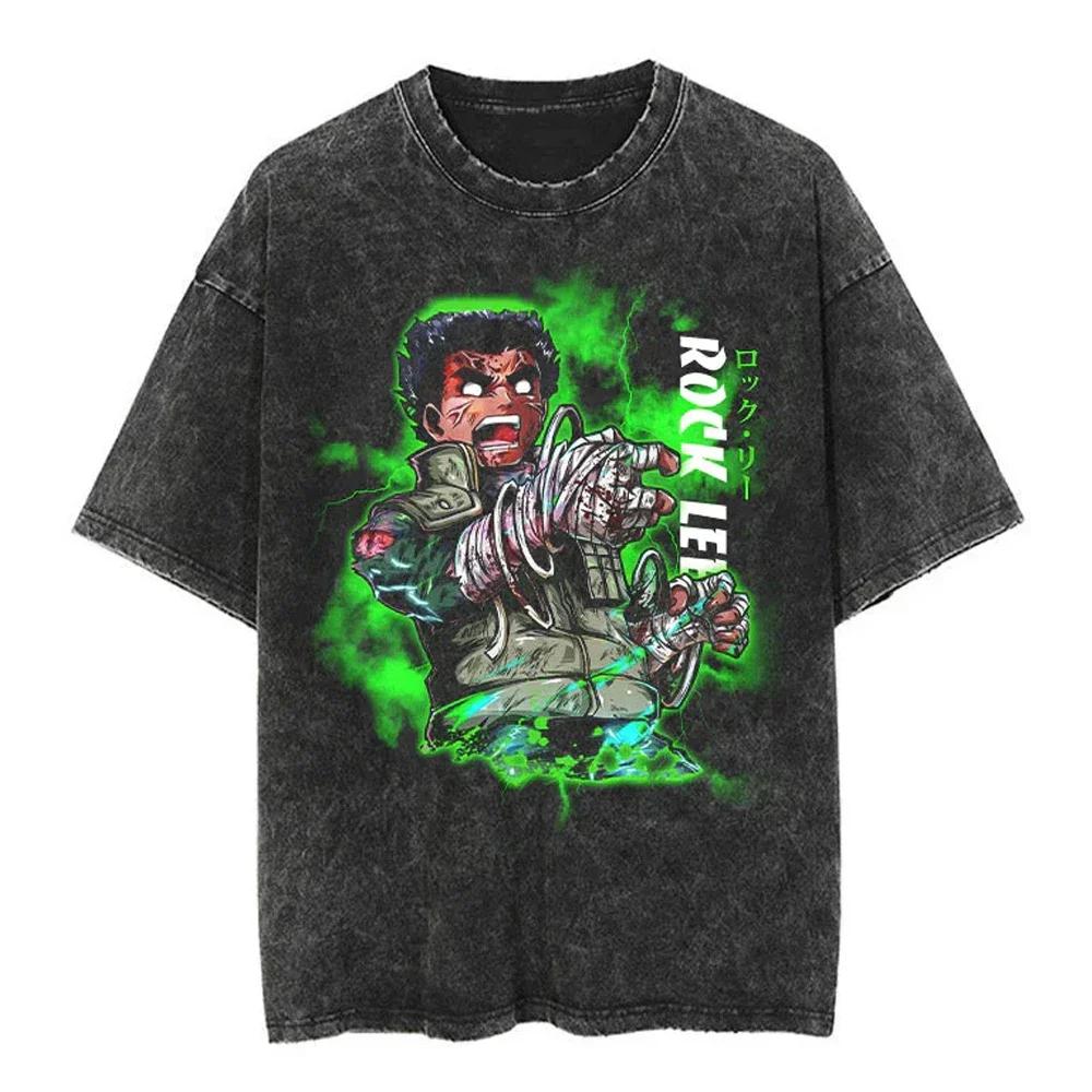 New Men Vintage T Shirt Hip Hop Streetwear Tshirt Japanese Anime Naruto Print Tops Tees Harajuku Summer Short Sleeve TShirt