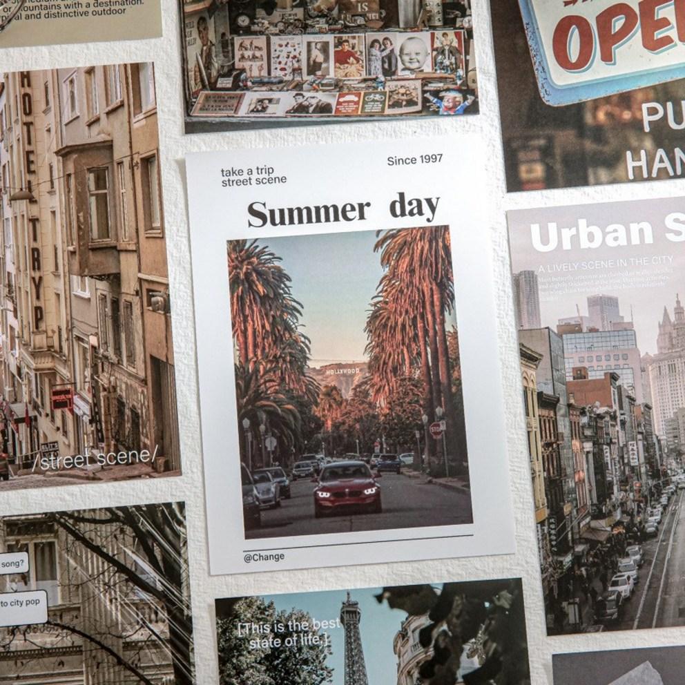 Olive Party Vintage Photo Background Paper Postcard 60-Sheet Photobook Set, Pink, 1 Set