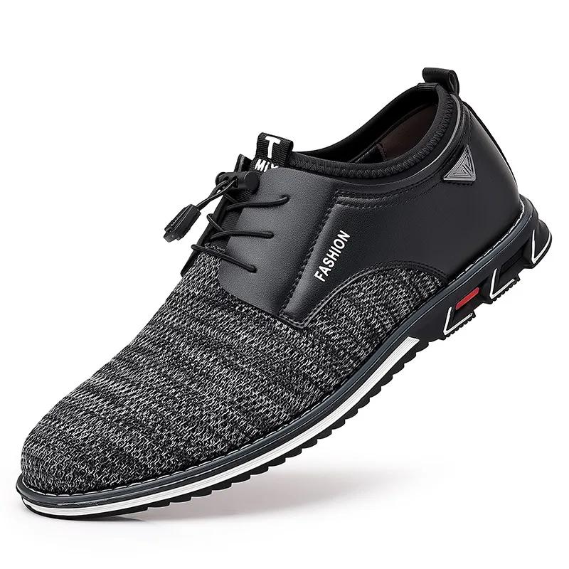 2024Spring Autumn Mesh Breathable Sneakers Comfortable Non-slip Casual Shoes for Men Fashion Mixed Colors Sapato Masculino Couro