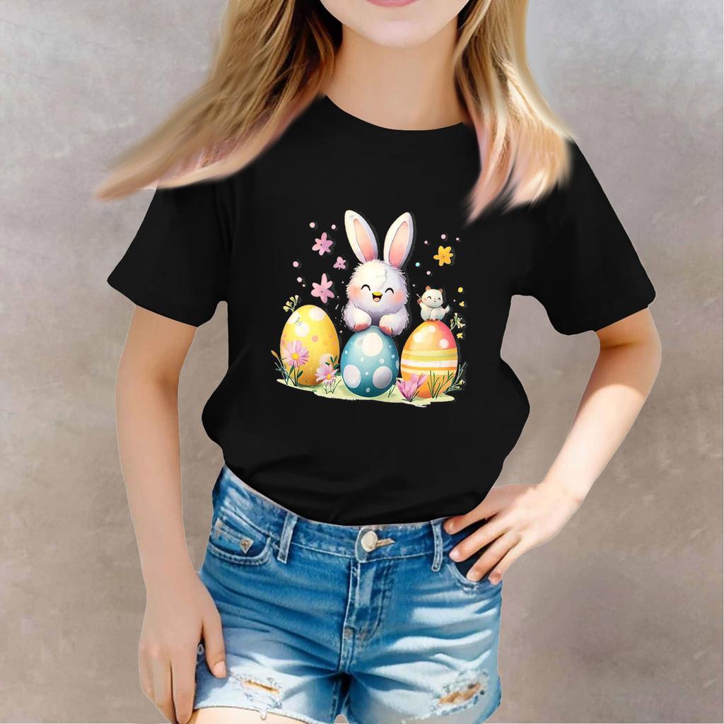 T-shirts för småbarnsflicka, pojkar, barntopp, pojkar och flickor, tryckt kortärmad t-shirt