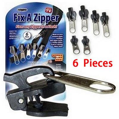 Instant Fix Universele Reparatieset Vervangende Rits Schuif Fix A Rits Nieuw Ontwerp Ritsen 3 Maten 6PCS/Pack Naai Gereedschap