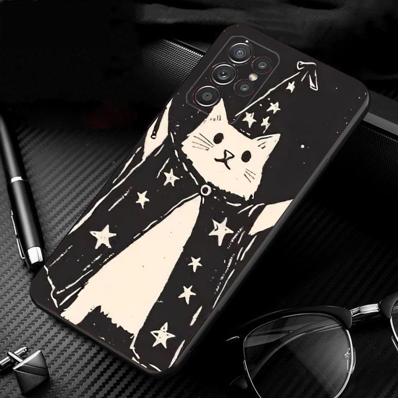 Cat Art Aesthetic Phone Case For Samsung Galaxy S26 S25 S24 S23 S22 Ultra S23 S22 S25 Plus S24FE S23FE S26Edge