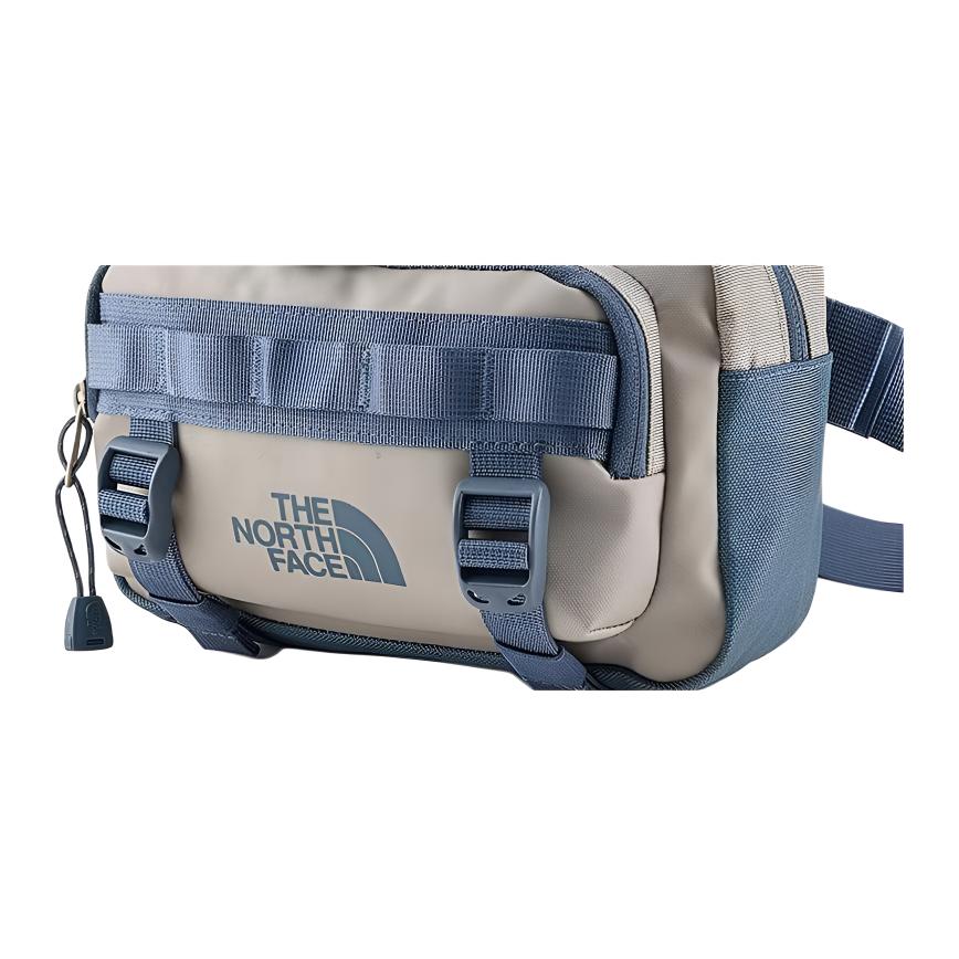 The North Face Základní tábor 4L Lehká přenosná Značkové logo Venkovní ledvinka Unisex ledvinka Béžová Modrá 8BK5