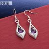 925 Sterling Silber Durchbruch Zirkonia Hängeohrringe - Schöner Geschenkschmuck