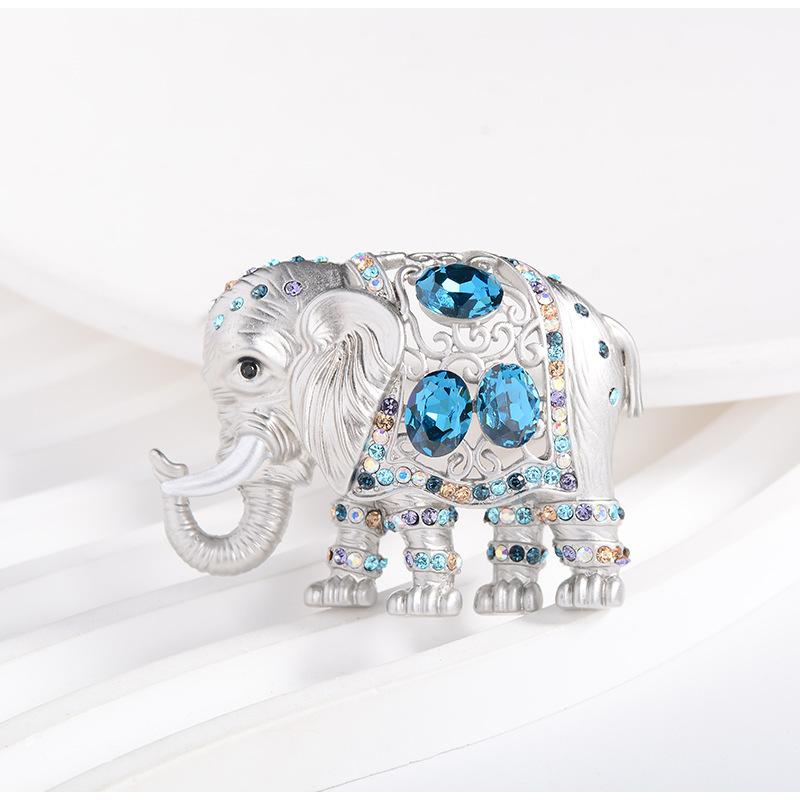 Retro Thai Elephant High-end Female Animal Brooch