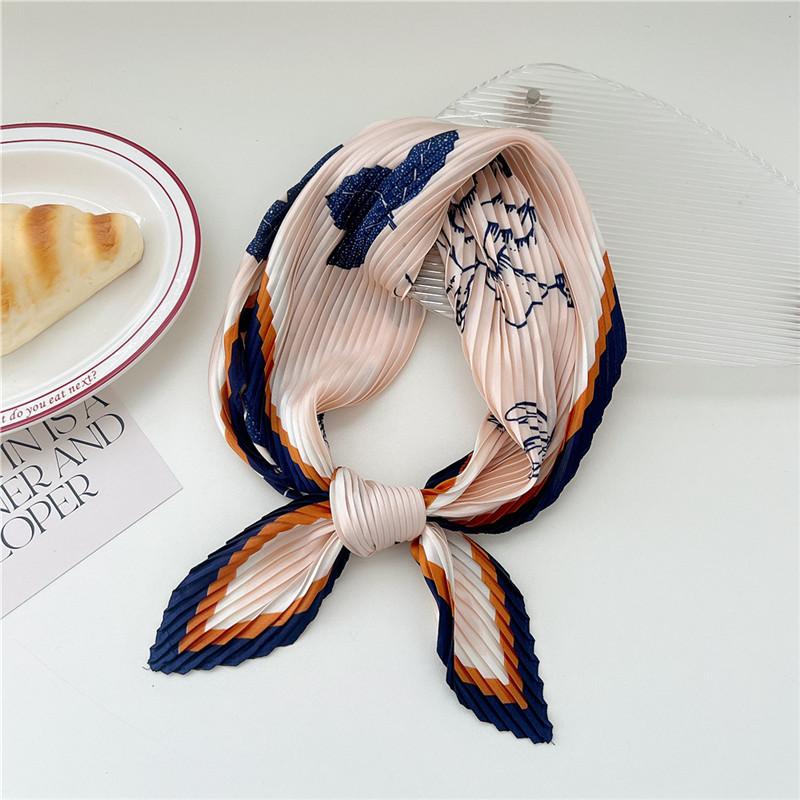 

70 см мятый шарф платок с принтом квадратные шарфы женские DIY повязка для волос лента платок банданы повязка на голову шейные платки