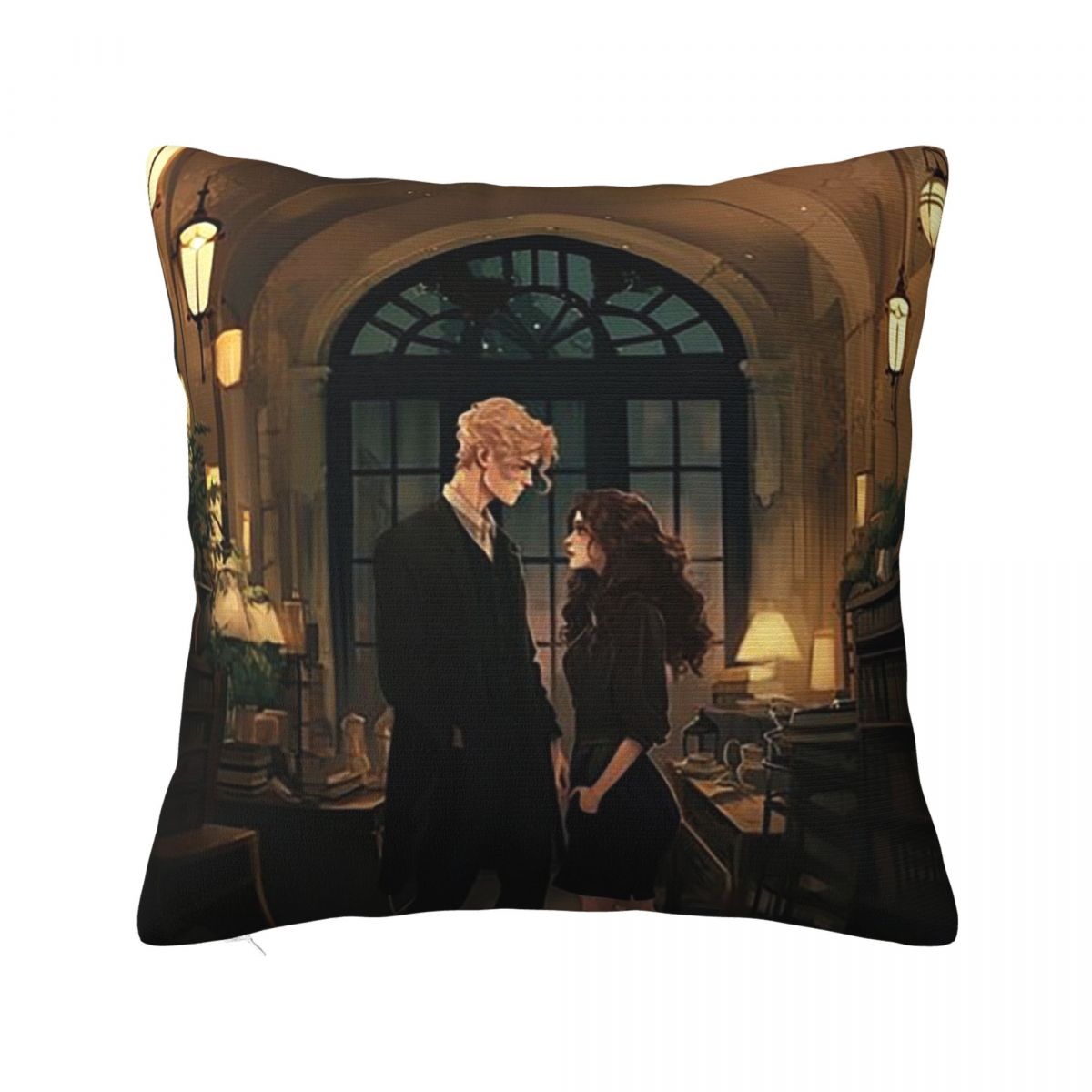 

Драмиона В Библиотеке Наволочка Подушка Комфорт Декоративная Подушка Диван Декоративные Подушки Используется для Дома Спальни Гостиной 22x22Inch