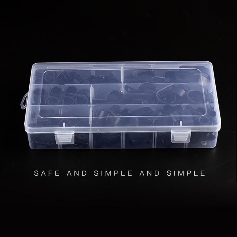 200Pcs Nylon Cable Clip Wire Clamp Mounting Cord Fasteners Nylon Cord Fastener Clips for Wire Management Enduring