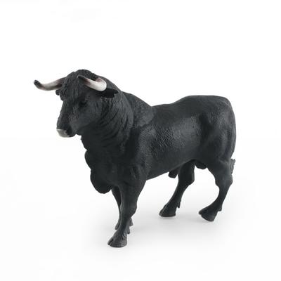 Simulation Bullfighting Action Figures Farm Animals With Rider Poultry Cattle Model Miniature Cowboy Calf Bull OX Figures Gift