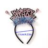 Plastic Ball LED Light Hair Hoop Letter Children Birthday Hair Bands Happy Birthday Headband  Girls