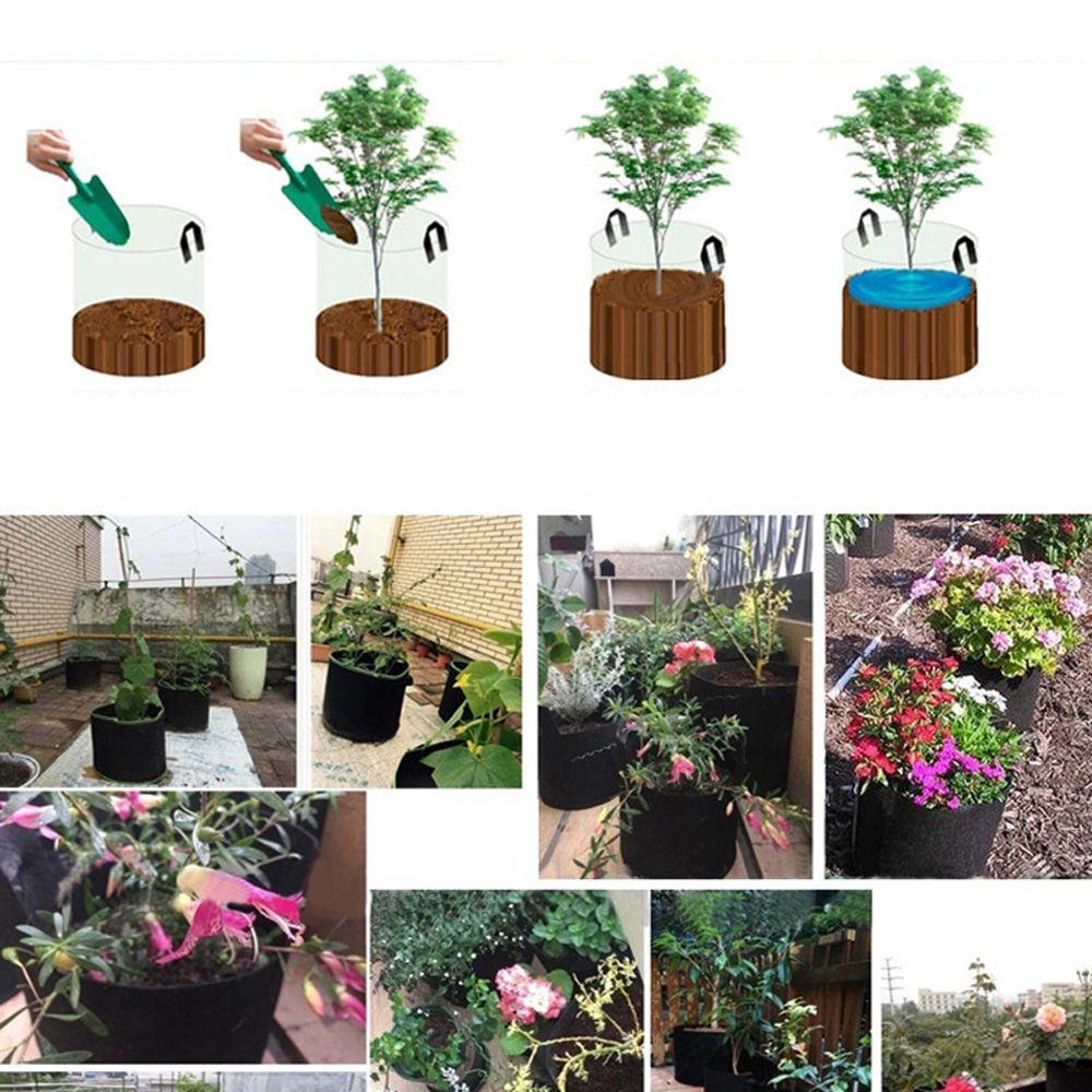 Breathable DIY Garden Pouch Vegetable Potato Root Container Plant Pots Grow Bag Flower Planter