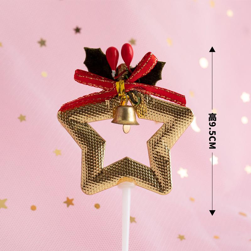 Christmas Decor Set: Card Inserts, Cake Toppers, Cup Garland, Wreath Ornaments, Strawberry Tower, Cartoon Star & Tree Decorations.