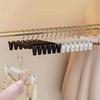 10Pcs Clothes Pants Hangers, Space-Saving Skirt Holders, Adjustable Clips, Trouser Hangers, Clothes Coat Garment Jeans Hangers