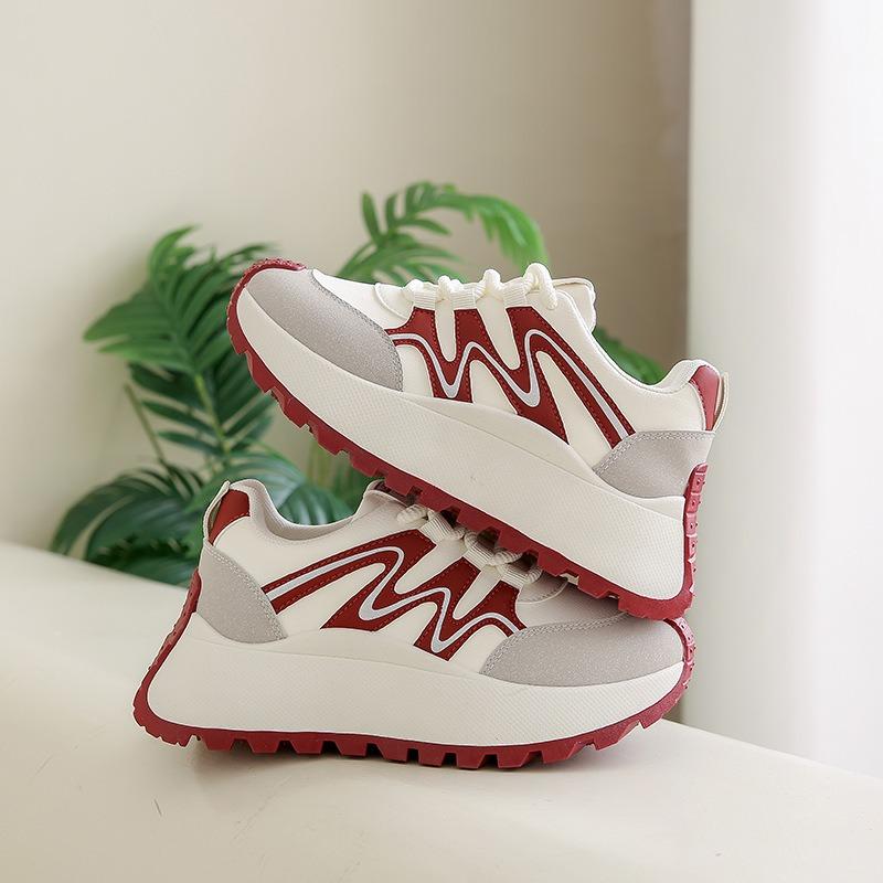 New Dad Shoes Women's Spring Student Sports Running Casual Thick Sole Height Street Shot 1