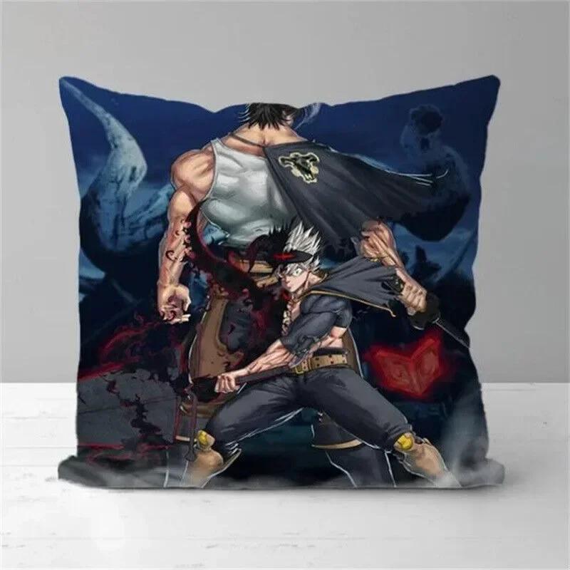 Anime Black Clover Cushion Cover Pillowcase Office Waist Cushion Case Decorative