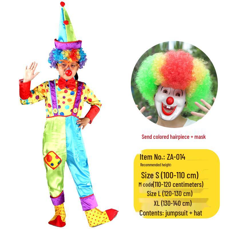 Kids' Clown & Magician Costume Set for Boys & Girls - Perfect for Masquerades, National Day, Christmas & New Year Performances.