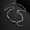 Hip-Hop Punk Rivet Pendant Necklace for Man, Stainless Steel Splicing Clavicle Chain Necklace, Fashion Jewelry Accessories