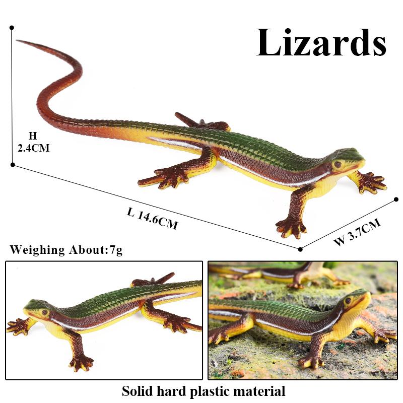 Oenux Simulation Reptile Lizard Chameleon Geckos Insect Animals Model Action Figure Collection Toys Kids Gift Home Decorations