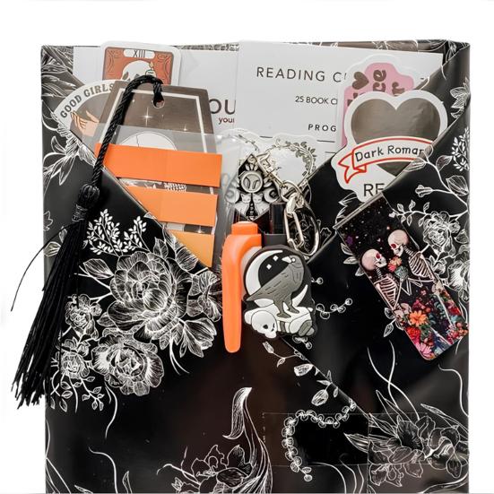 Yousheng 1 Set Gift Packaging Supplies Gothic Blind Date with A Book Gift Box Halloween Spooky Book Set Dark Romance Book Club Set