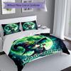 3PC Custom Name Witch Moon Night Magic Bedding Set Printed Bedding Set Duvet Cover Closure Includes 1 Duvet Cover & 2 Pillowcases for All Seasons Bedr