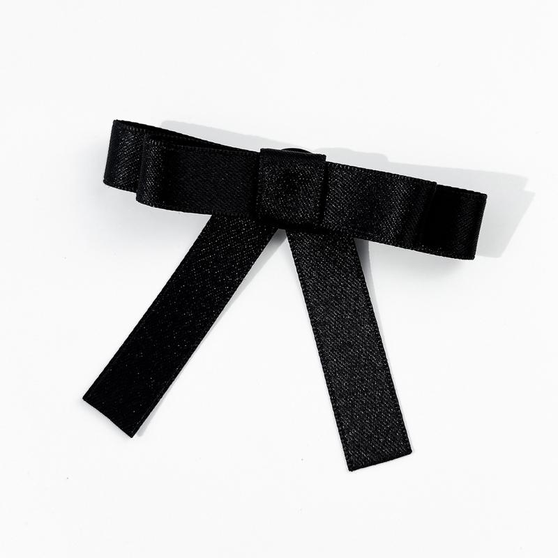 Broșă Perlă cu Fundă Neagră pentru Femei, Ace Versatile pentru Guler de Cămașă, Decorațiune Vestimentară, Cravată Panglică, Accesorii Bijuterii, Cadouri