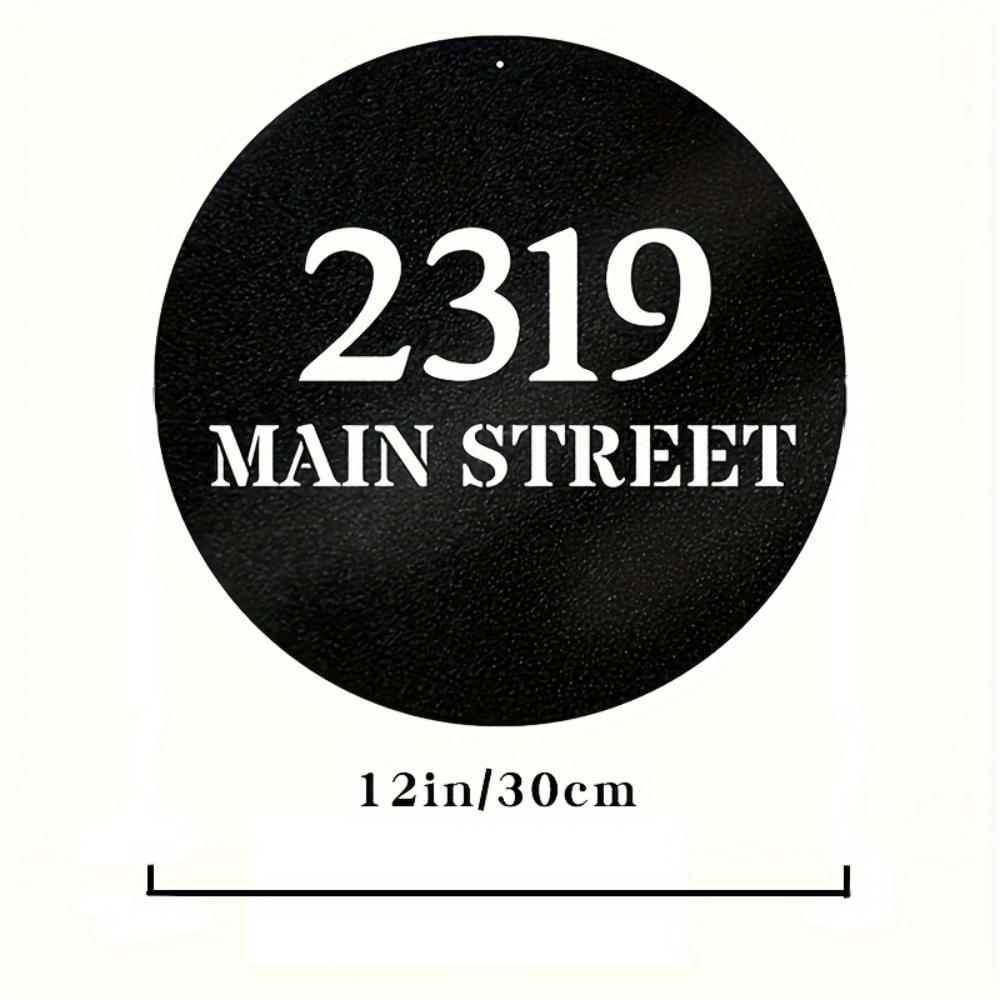 

Эксклюзивный круглый металлический знак для двери с ручной гравировкой Традиционный Современный Подарок на новоселье Наружное настенное крепление