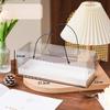 30 Sets Mousse Towel Roll Clear Window Packaging Boxes Color Cake Roll Packaging Portable Cases Long Swiss Roll Cardboard Box with White Tray